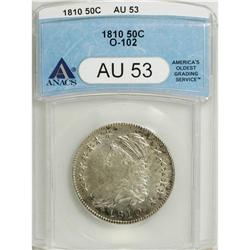 1810 50C AU53 ANACS. O-102. NGC Census: (35/185).