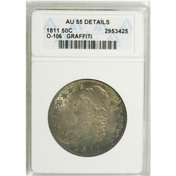 1811 50C Large 8--Graffiti--ANACS. AU55 Details. NGC C