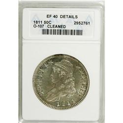 1811 50C Large 8--Cleaned--ANACS. XF40 Details. NGC Ce