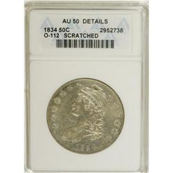 1834 50C Small Date, Small Letters--Scratched--ANACS.