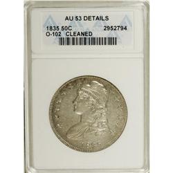 1835 50C --Cleaned--ANACS. AU53 Details. NGC Census: (3