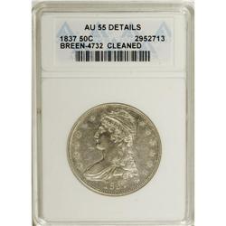 1837 50C --Cleaned--ANACS. AU55 Details. NGC Census: (9