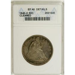 1840-O 50C --Cleaned--ANACS. XF45 Details. NGC Cens