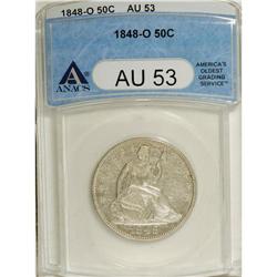1848-O 50C AU53 ANACS. NGC Census: (1/52). PCGS Po