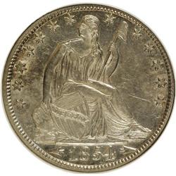 1854-O 50C Arrows MS61 NGC. NGC Census: (36/159). PCGS