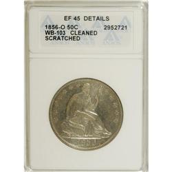 1856-O 50C --Cleaned, Scratched--ANACS. XF45 Details. N