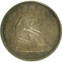 1860-O 50C AU58 ANACS. NGC Census: (21/98). PCGS Popul
