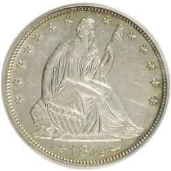 1874 50C Arrows AU58 PCGS. PCGS Population (25/164). N