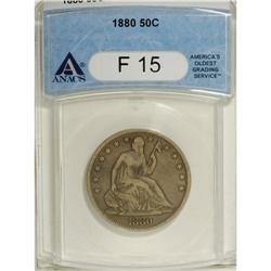 1880 50C F15 ANACS. NGC Census: (0/78). PCGS Popul