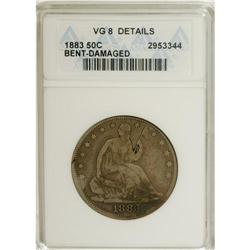 1883 50C --Bent, Damaged--ANACS. VG8 Details. NGC C