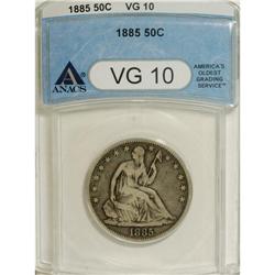 1885 50C VG10 ANACS. NGC Census: (0/59). PCGS Popu