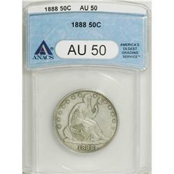 1888 50C AU50 ANACS. NGC Census: (3/72). PCGS Popu