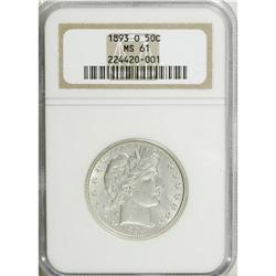 1893-O 50C MS61 NGC. NGC Census: (11/101). PCGS Po