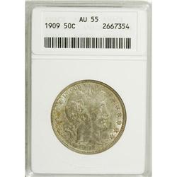 1909 50C AU55 ANACS. NGC Census: (4/223). PCGS Pop