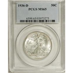 1936-D 50C MS65 PCGS. PCGS Population (916/339). N
