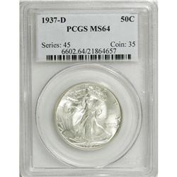1937-D 50C MS64 PCGS. PCGS Population (560/943). N
