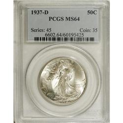 1937-D 50C MS64 PCGS. PCGS Population (560/943). N