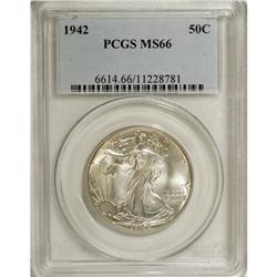 1942 50C MS66 PCGS. PCGS Population (2059/164). NG