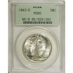 1943-D 50C MS65 PCGS. PCGS Population (2563/1525).
