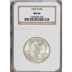 1943-S 50C MS64 NGC. NGC Census: (2011/1516). PCGS
