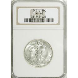 1944-D 50C MS66 NGC. NGC Census: (1130/170). PCGS