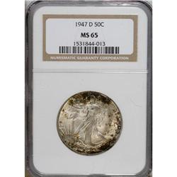 1947-D 50C MS65 NGC. NGC Census: (3245/646). PCGS
