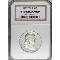 1956 50C Type Two PR68 Deep Cameo NGC. NGC Census: