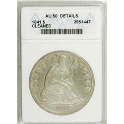 1841 $1 --Cleaned--ANACS. AU50 Details. NGC Census: