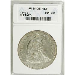 1846 $1 --Cleaned--ANACS. AU55 Details. NGC Census: