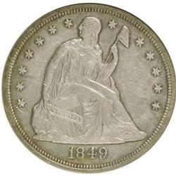 1849 $1 AU50 ANACS. NGC Census: (14/151). PCGS Populat