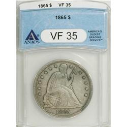 1865 $1 VF35 ANACS. NGC Census: (2/47). PCGS Popul