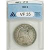 Image 1 : 1865 $1 VF35 ANACS. NGC Census: (2/47). PCGS Popul