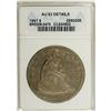 Image 1 : 1867 $1 --Cleaned--ANACS. AU53 Details. NGC Census: (5/