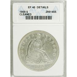 1868 $1 --Cleaned--ANACS. XF45 Details. NGC Census:
