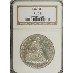 1873 $1 AU55 NGC. NGC Census: (12/85). PCGS Population
