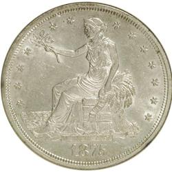 1875-S T$1 MS61 NGC. NGC Census: (86/442). PCGS Popula