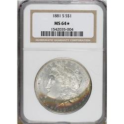1881-S $1 MS64 NGC. NGC Census: (67125/52140). PCGS Po