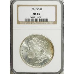 1881-S $1 MS65 NGC. NGC Census: (38348/13792). PCG