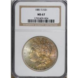 1881-S $1 MS67 NGC. NGC Census: (2415/120). PCGS P