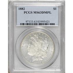 1882 $1 MS63 Deep Mirror Prooflike PCGS. PCGS Popu
