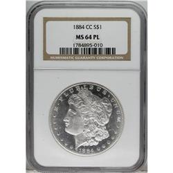 1884-CC $1 MS64 Prooflike NGC. NGC Census: (572/25