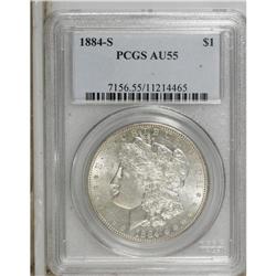 1884-S $1 AU55 PCGS. PCGS Population (910/737). NG