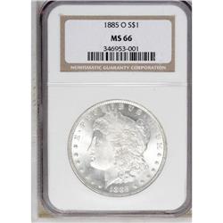 1885-O $1 MS66 NGC. NGC Census: (3210/392). PCGS P