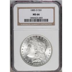1885-O $1 MS66 NGC. NGC Census: (3210/392). PCGS P
