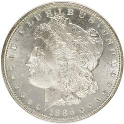 1886 $1 MS64 Deep Mirror Prooflike NGC. NGC Census: (2