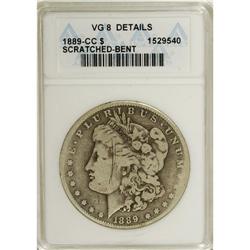 1889-CC $1 --Bent, Scratched--ANACS. VG8 Details. N