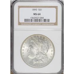 1890 $1 MS64 NGC. NGC Census: (3063/225). PCGS Pop