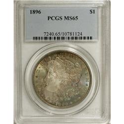 1896 $1 MS65 PCGS. PCGS Population (2789/572). NGC