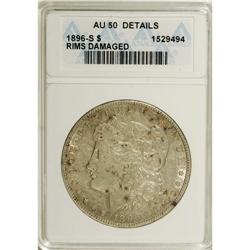 1896-S $1 --Rim Damaged--ANACS. AU50 Details. NGC C