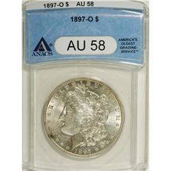 1897-O $1 AU58 ANACS. NGC Census: (1102/1281). PCG